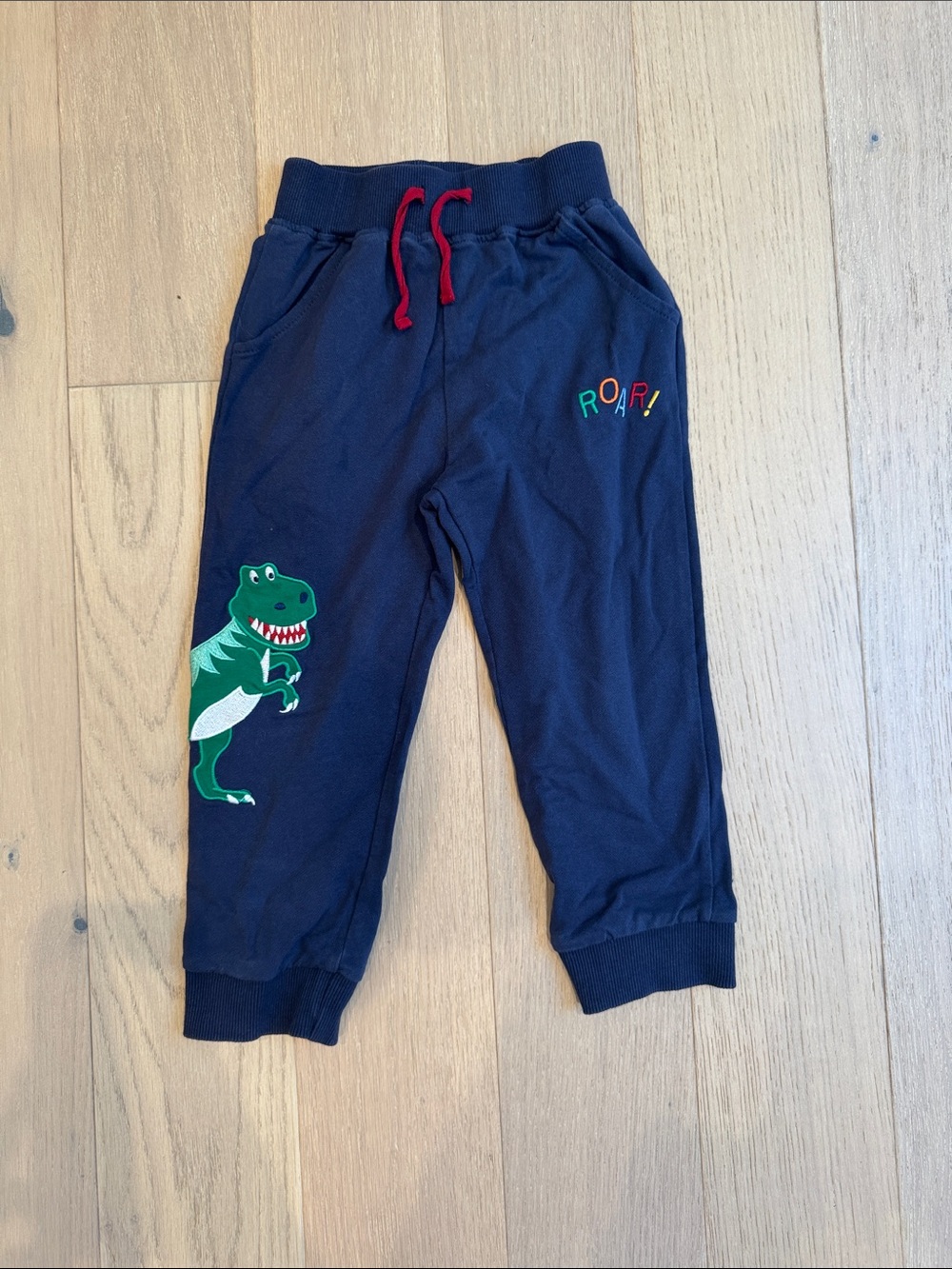 Navy Dino 'ROAR' Jogger Pants for Kids